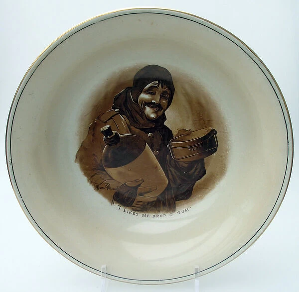 Cream pottery bowl - WWI - Bairnsfatherware