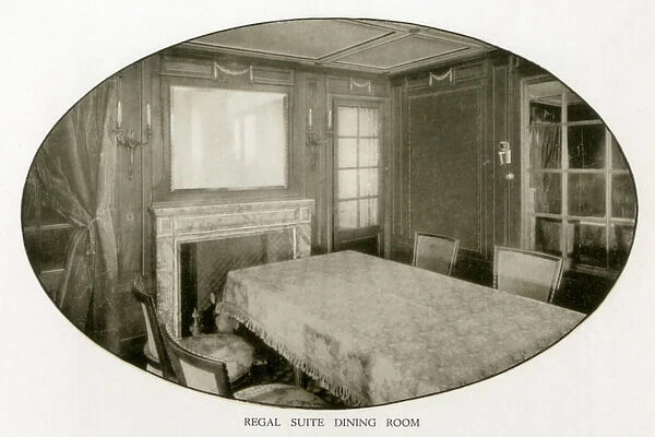 The Cunard Liner RMS Mauretania - Regal Suite Dining Room