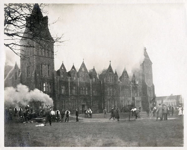 A devastating fire at a British Public School for Boys, which appears to have gutted the