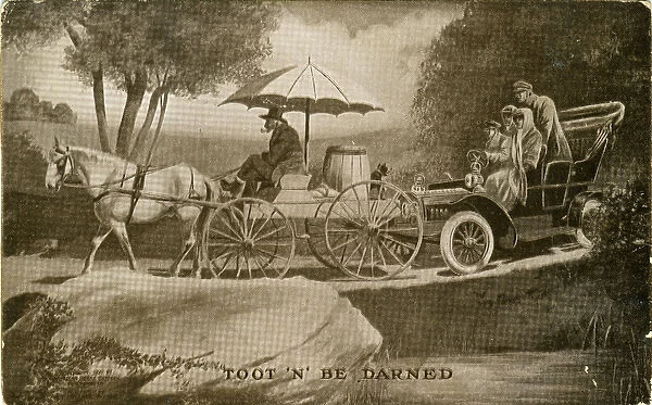 Early Vintage Car Drawing, USA