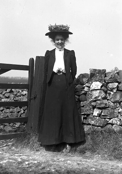 Edwardian lady in Peak District