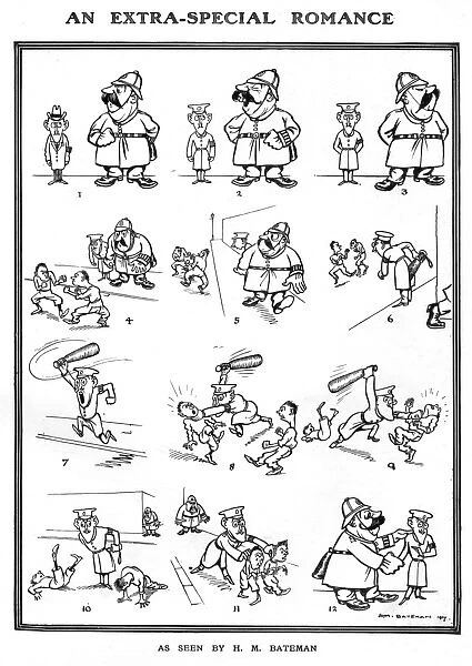 An Extra-Special Romance by H. M. Bateman, WW1 cartoon