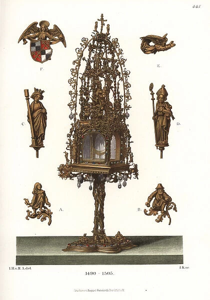 Fantastically decorated monstrance or ostensorium, 1490-1505