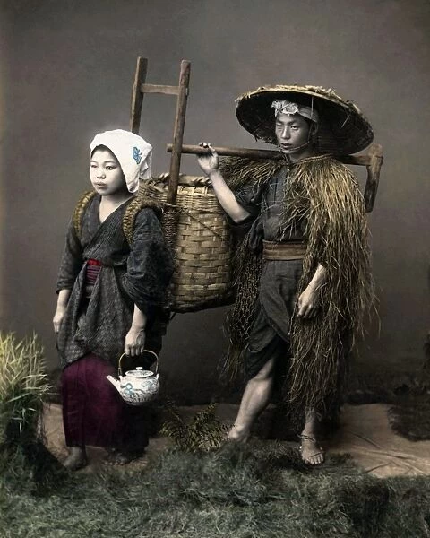 Farmer and wife, Japan