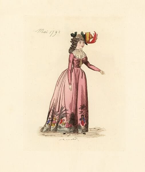 French woman wearing the fashion of May 1792