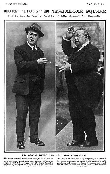 George Robey & Horatio Bottomley recruiting in London
