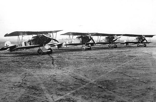 German Fokker D VII fighter planes, WW1