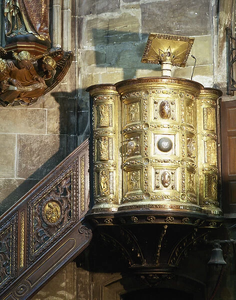 Germany. Aachen Cathedral. Palatine Chapel. Golden Pulpit