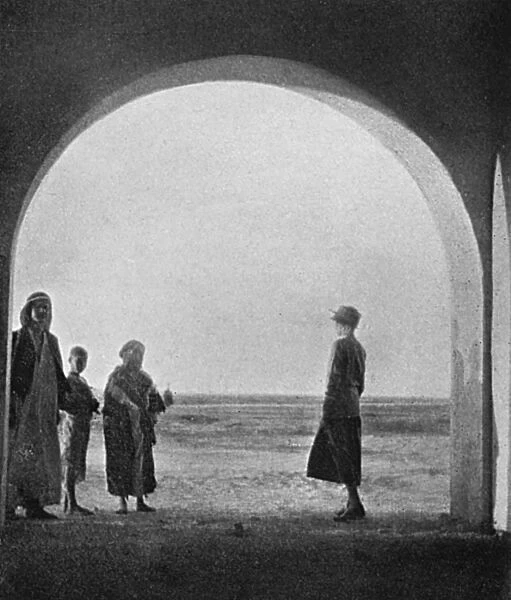 Gertrude Bell looking out into the desert - Iraq
