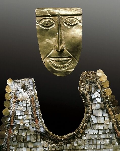 Gold mask and pectoral
