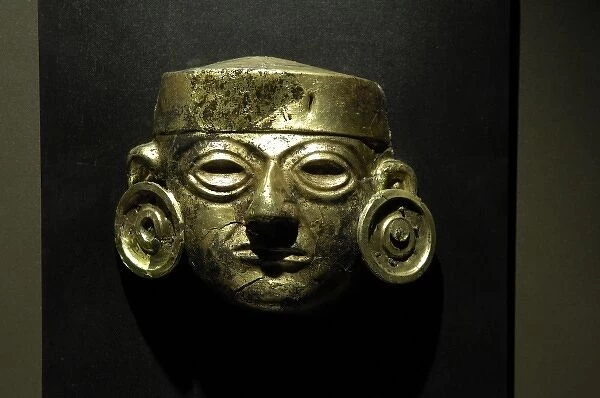 Golden copper mask (3rd c. AD), part of a headdress