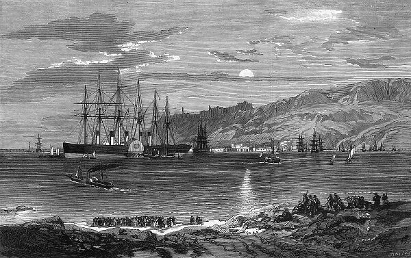 Great Eastern steamship at Portland, 1859