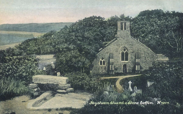 Heysham Church and Stone Coffin - Lancashire