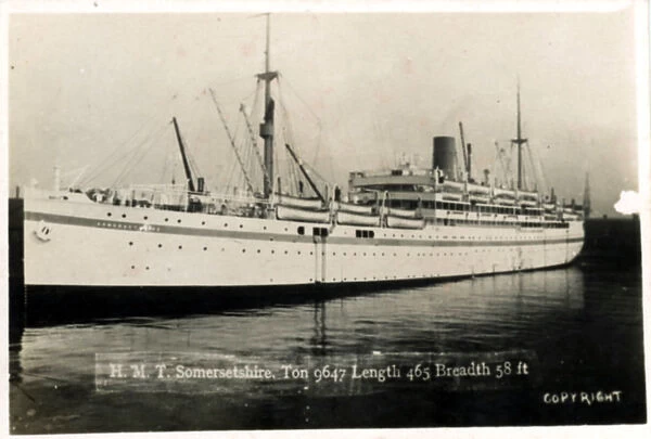 HMT (Hired Military Transport) Ship Somersetshire