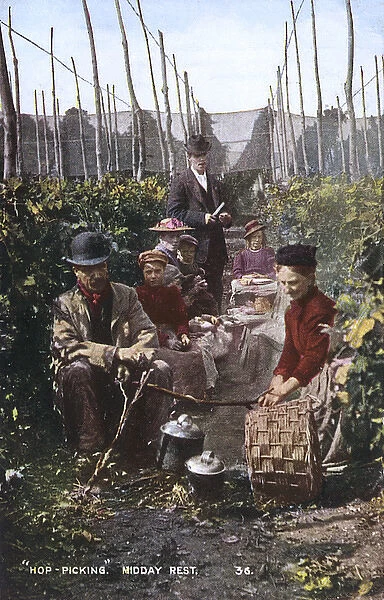 Hop Picking - Kent - The Midday Rest