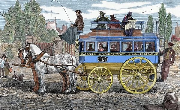 Horse-drawn omnibus