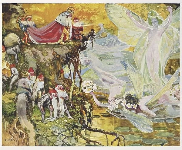 Illustration, Snow White and the Seven Dwarfs