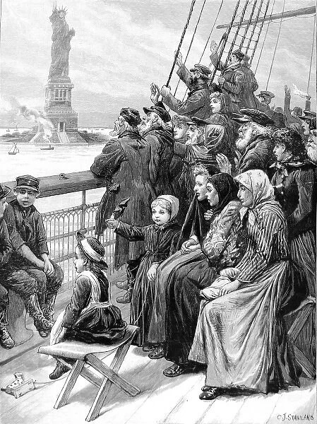 An Immigrant Ship nearing New York, 1892