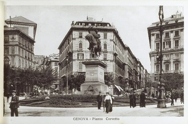 Italy, Genoa - Piazza Corvetto
