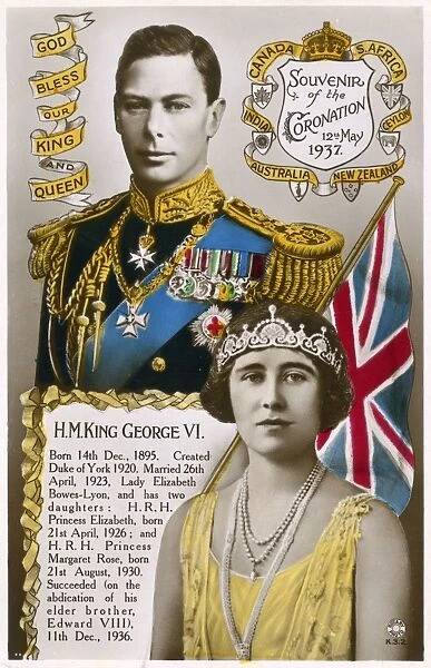 King George VI - Coronation Souvenir Postcard