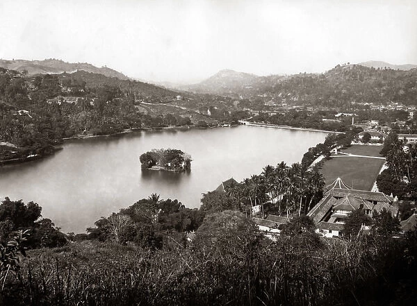 The Lake, Kandy, Ceylon, (Sri Lanka) circa 1880s