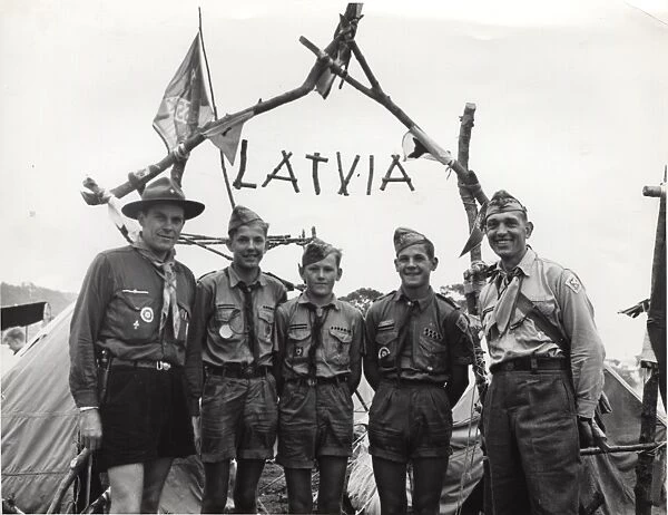 Latvian Scouts in Exile at camp