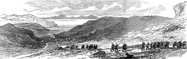 Marines on the march to the disputed districts, Isle of Skye