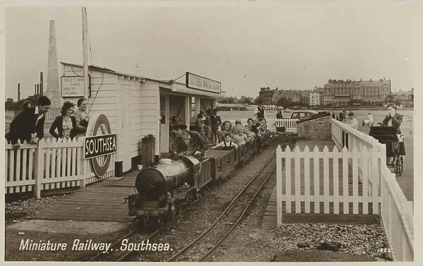 Miniature Railway, Southsea, Portsmouth, Hampshire, Britain. Date: 1950