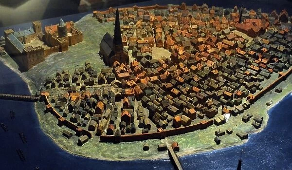 Model of the city of Stockholm in the late Middle Ages