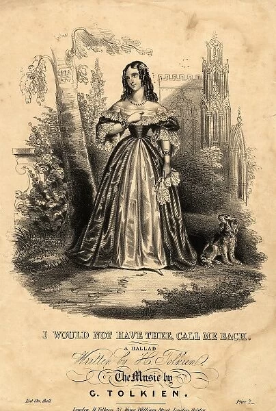 Music sheet cover for I Would Not Have Thee, Call Me Back