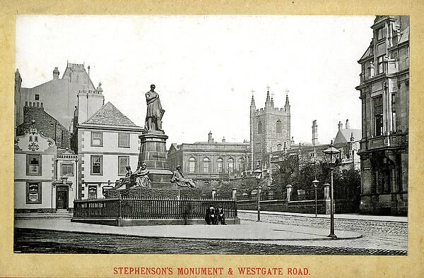 Newcastle Upon Tyne - Stephenson Monument, Westgate Road