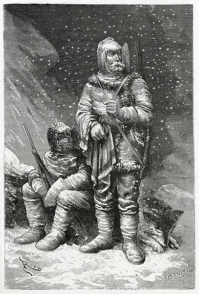 Payer and Weyprecht, Austrian lieutenants, in their Arctic dress Date: 1874