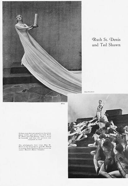 Two photographs of Ruth St Denis and Ted Shawn, 1930
