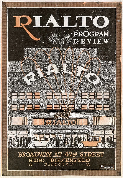Programme cover, Rialto Theatre, New York, USA