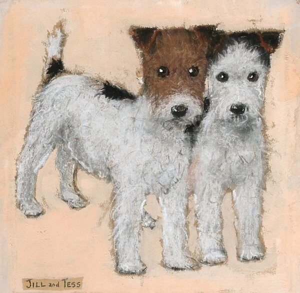 Two puppies named Jill and Tess by Muriel Dawson