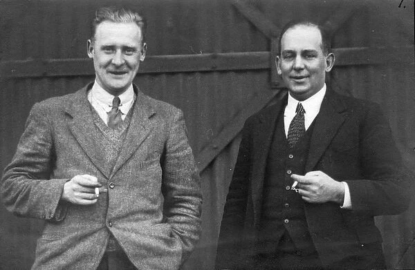R J Mitchell (left) and Capt Gs Wilkinson of Napier