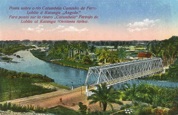Railway bridge over River Catumbela, Angola, West Africa