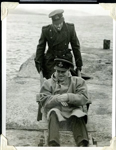 Two RN colleagues, Lyness, Isle of Hoy, Orkney, WW2