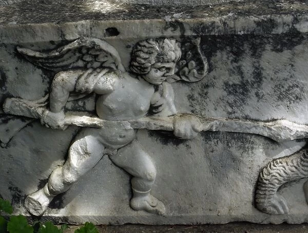 Roman art. Turkey. Sarcophaghus. Relief. Detail. City Museum