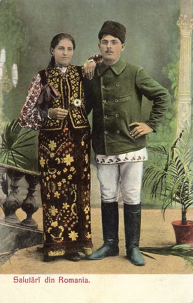 Romanian Couple - Traditional Costume
