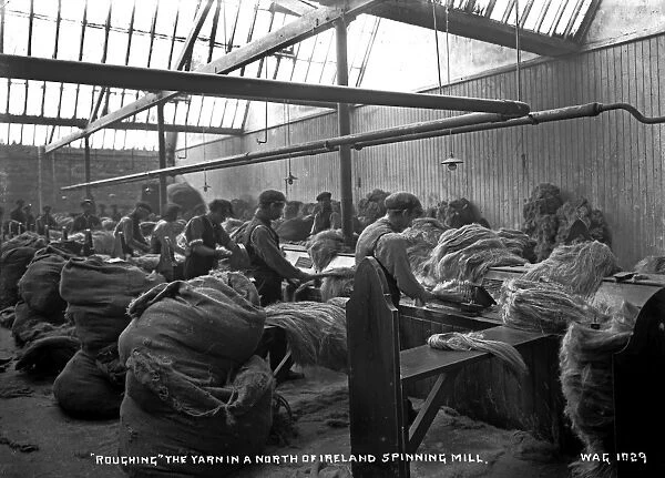 Roughing the Yarn in a North of Ireland Spinning Mill