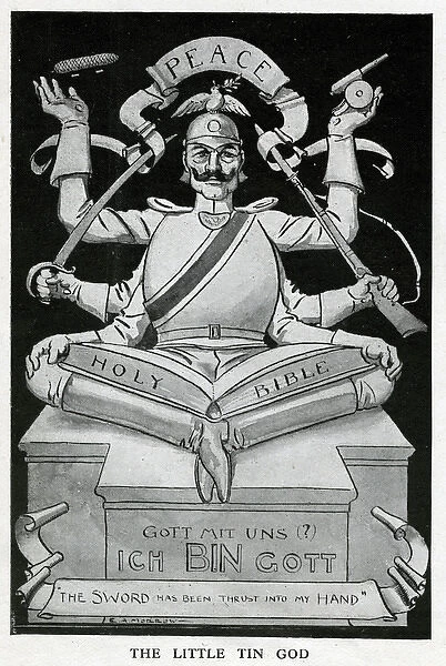 Satirical cartoon of Kaiser Wilhelm II, WW1