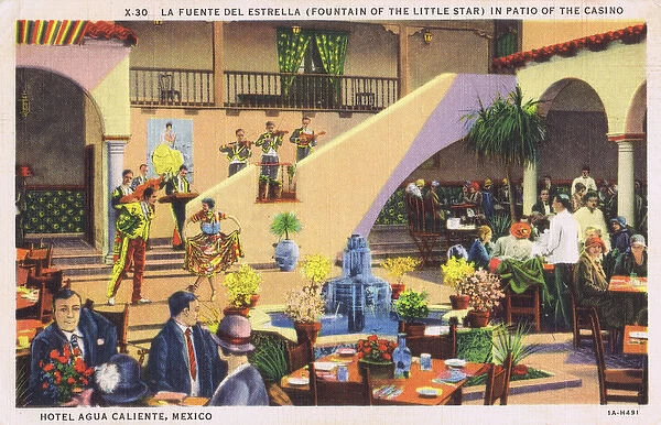 A scene in the pation of the Casino at the Hotel Agua Calien