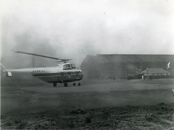 Sikorsky S-55, OO-SHA, of Sabena, at Lille heliport