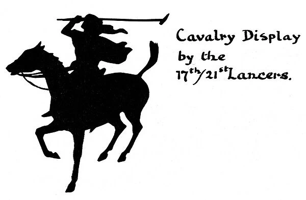 Silhouette of cavalry display, 17th  /  21st Lancers