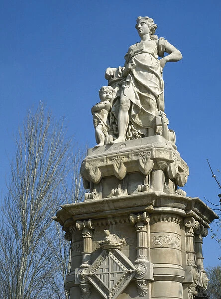 Spain. Barcelona. Entrace statue of Ciutadella Park