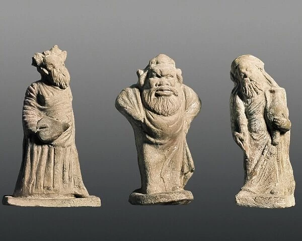 Statuettes from Tanagra depicting Greek comic actors