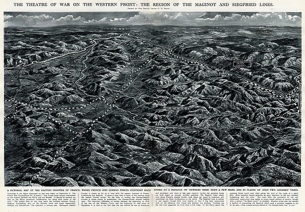 Theatre of war on Western Front by G. H. Davis