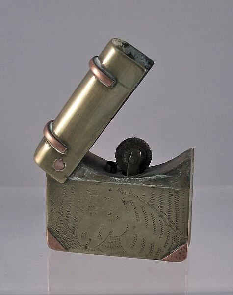 Trench Art lighter in the shape of a book, WW1