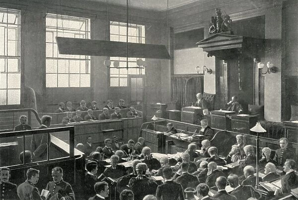 Trial in progress at the Old Bailey, London